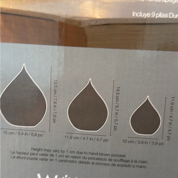 Led Crackle Glass Raindrops Lights. Smoked Gray Finish. - Picture 6 of 7